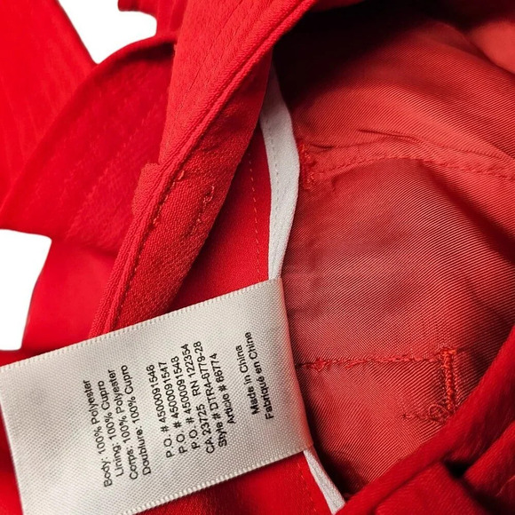 Aritzia Wilfred Tie Waist Shorts  Size 0 Red High Rise Belted Crepe - Picture 3 of 8